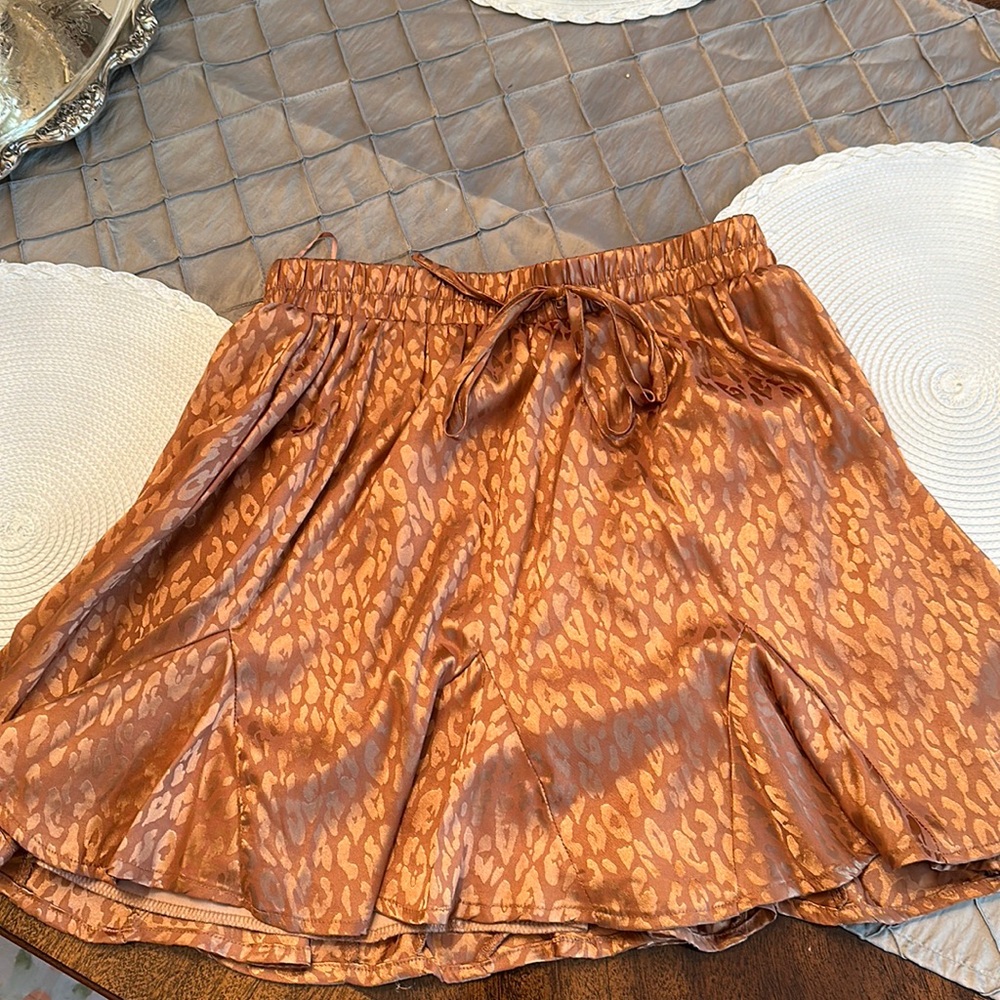 Cheetah print brown skirt